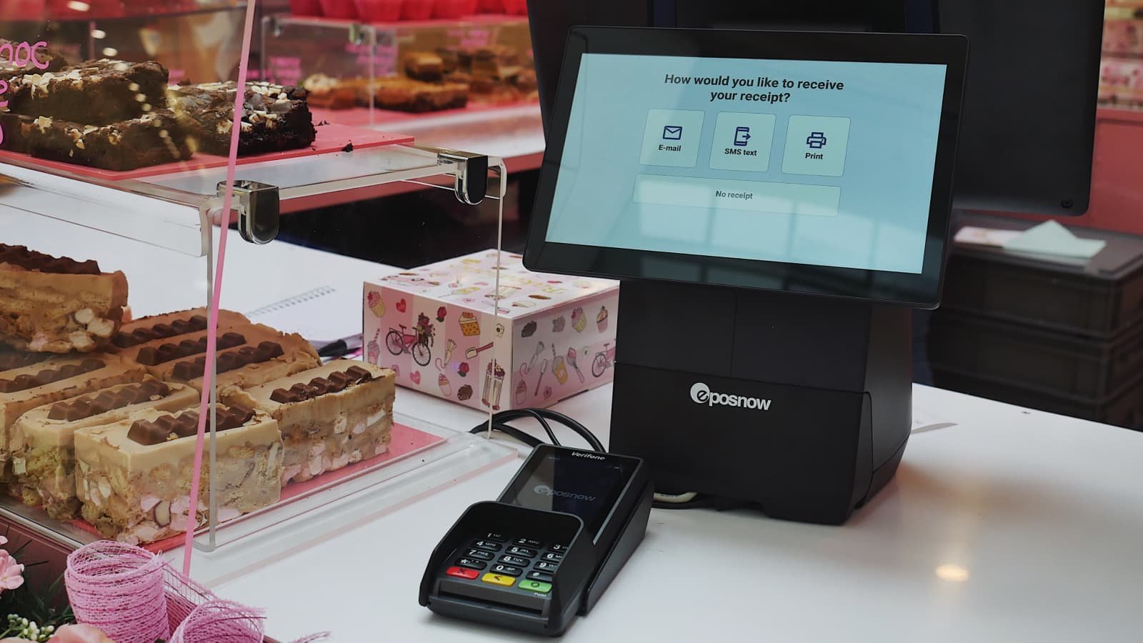 Eposnow interface on a counter top terminal