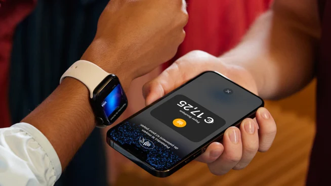 apple watch payment on an iphone