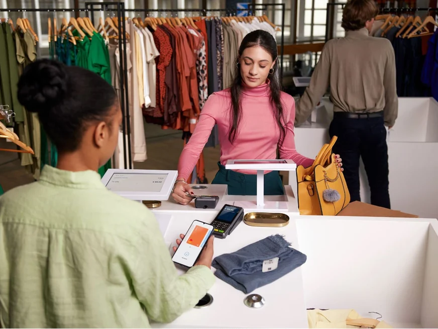 Woman making payment