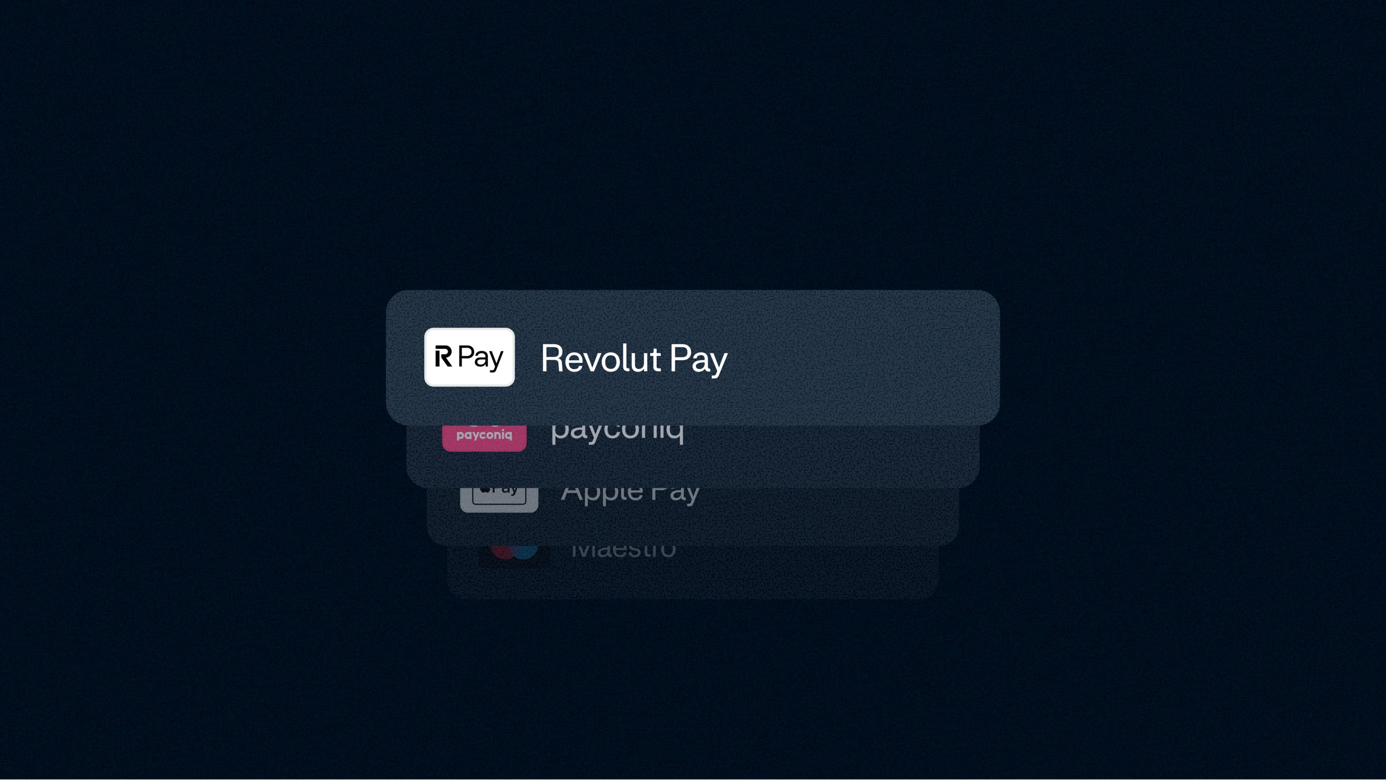 Payment methods highlighting Revolut Pay