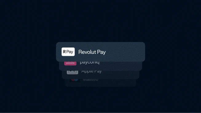 Payment methods highlighting Revolut Pay