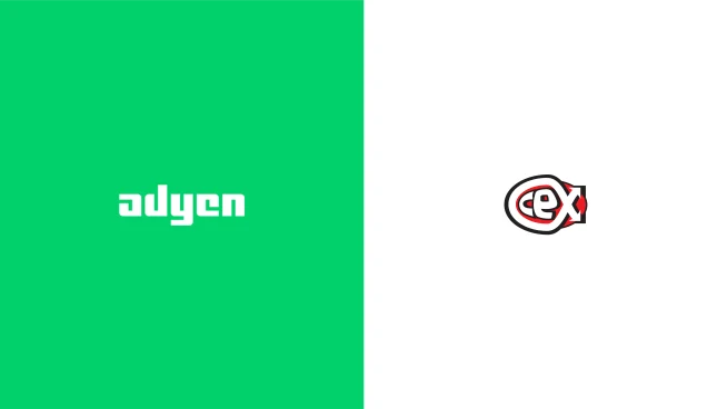 Press image showing logos of Adyen, and CeX Malaysia