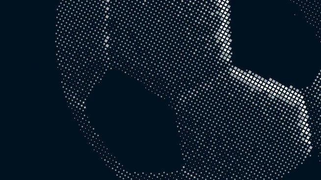 Data soccer ball in dark mode