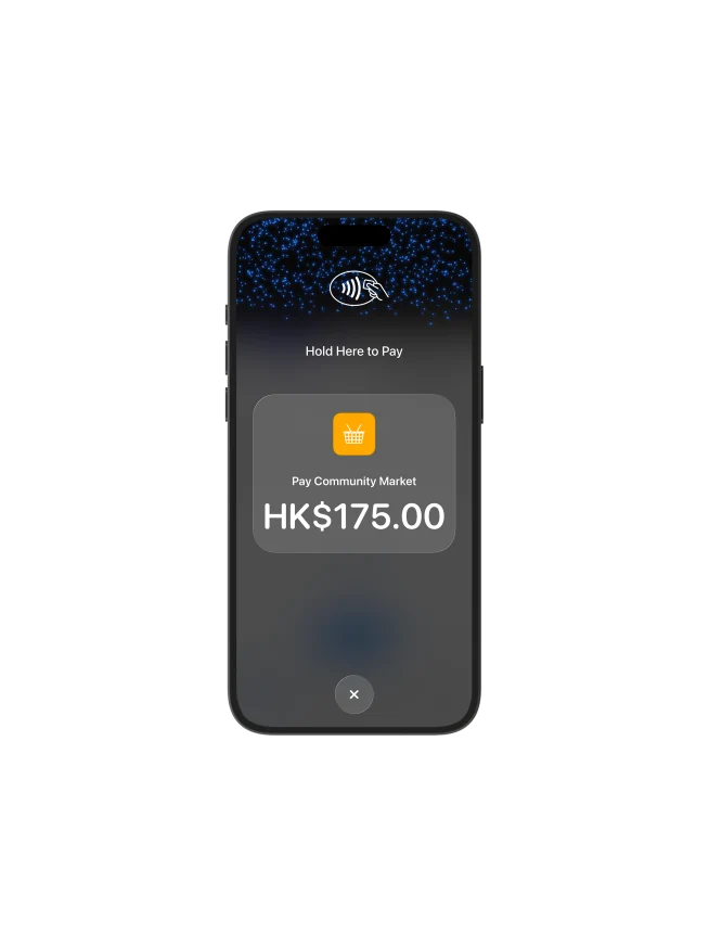 Mobile payment screen showing a transaction of HK$175.00 using an Adyen terminal