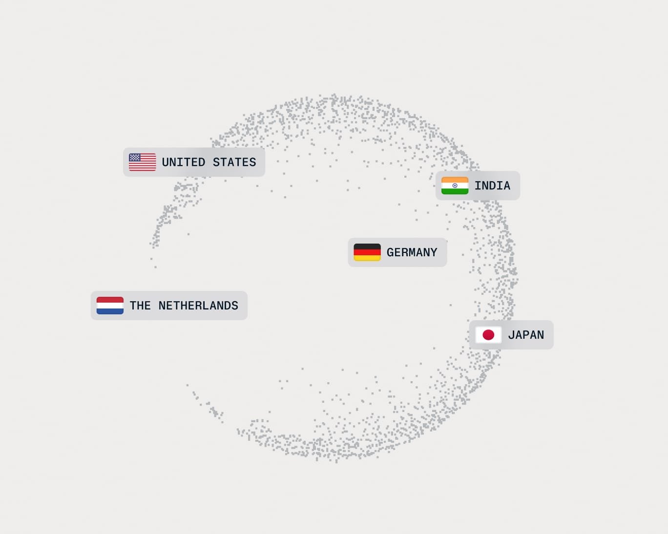 A world map highlighting countries with flags, representing global payment regions connected by Adyen.