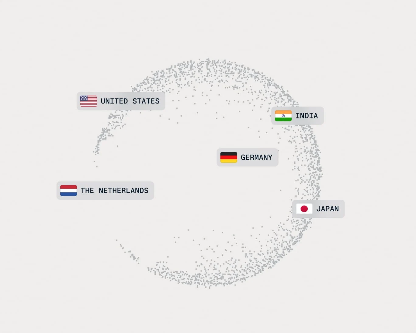 A world map highlighting countries with flags, representing global payment regions connected by Adyen.