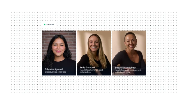 Adyen team members presenting at a conference or event