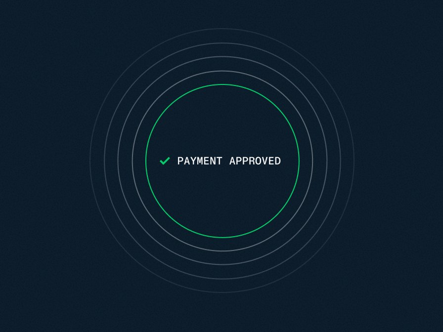 Payment confirmed with Adyen, displaying successful transaction approval on screen.