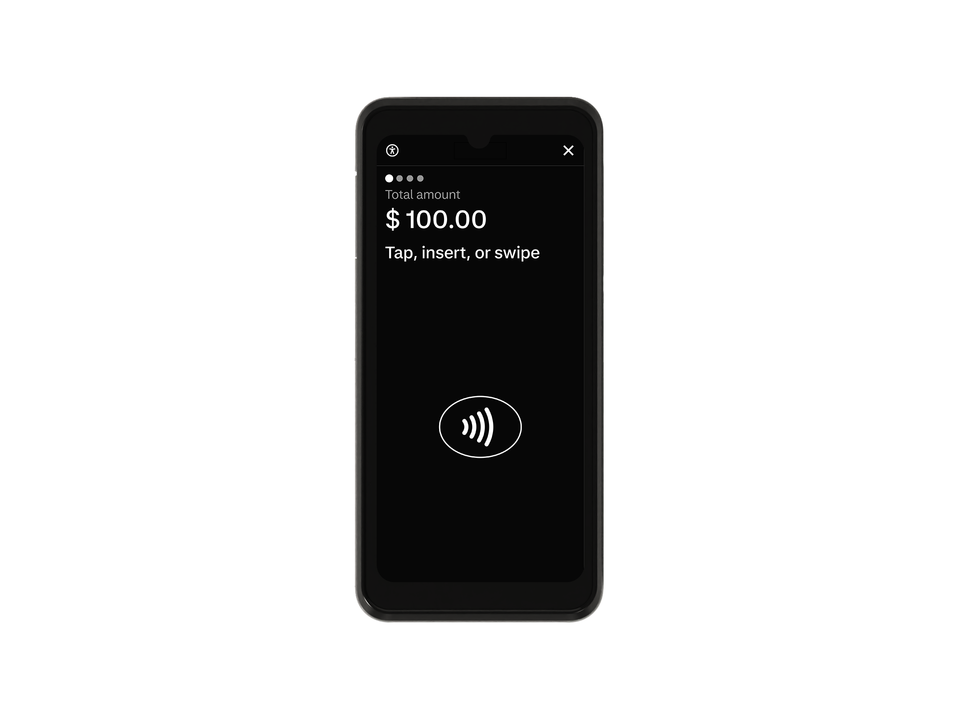Contactless payment on a mobile device with Adyen terminal support.