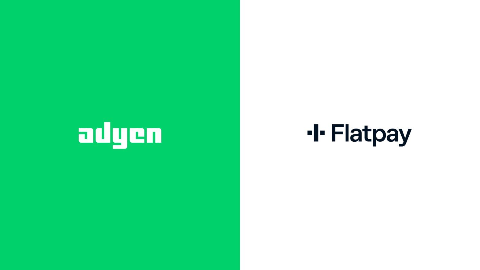 Adyen employees in the office demonstrating payment terminals and branding for a business consultation or demonstration.