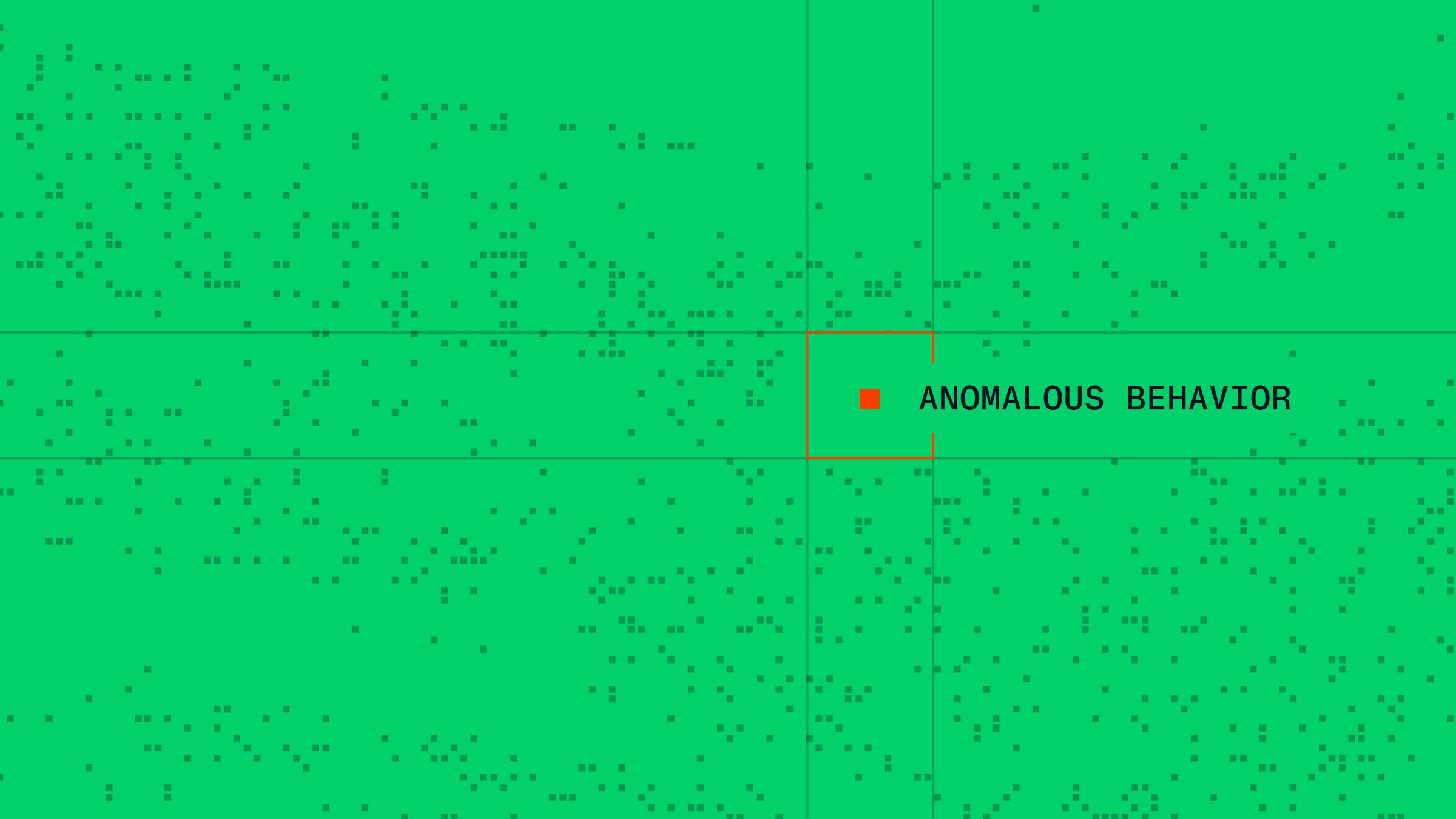 A red square labeled anomalous behavior on a green background.