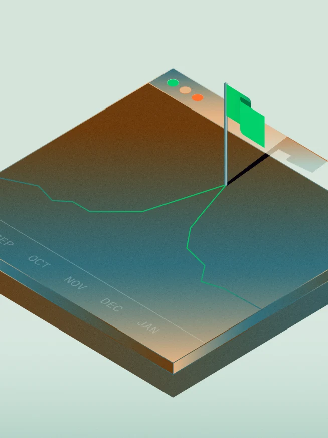 Graph showing business performance trends over months, with payment activity supported by Adyen solutions.
