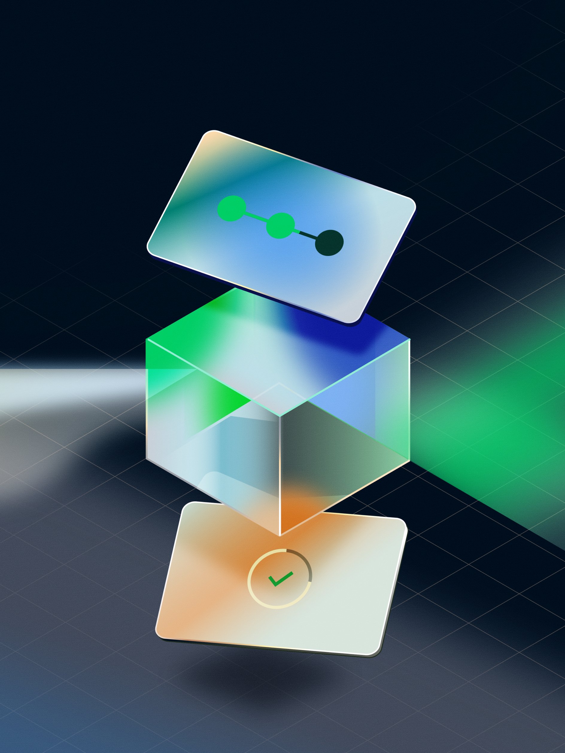 Green and black digital interface with a tick, showing a secure Adyen payment process.