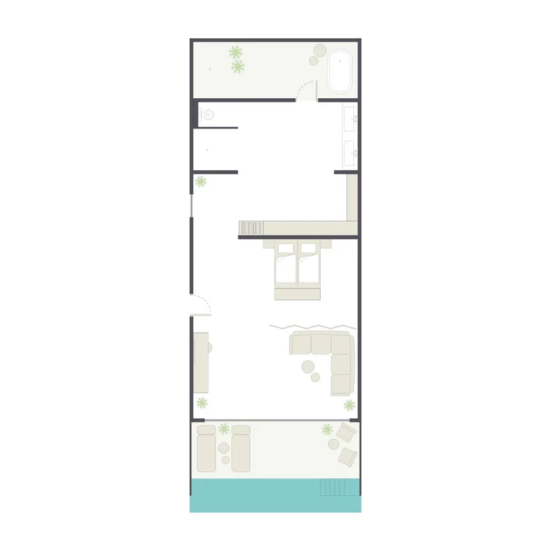 Ein eleganter, modern eingerichteter Urlaubsraum bei Aldiana für Premium Cluburlaub.