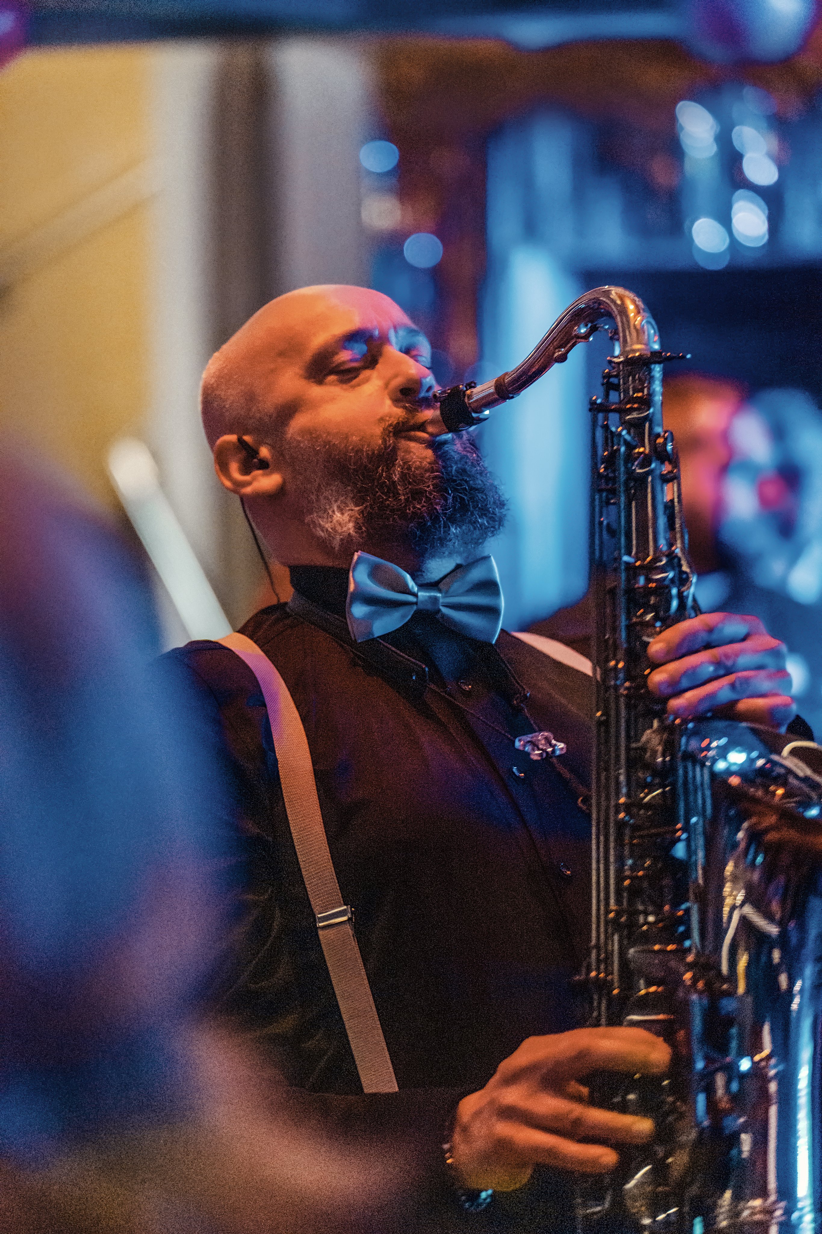 Musiker spielt Saxophon bei Aldiana, Premium Cluburlaub, entspannte Atmosphäre