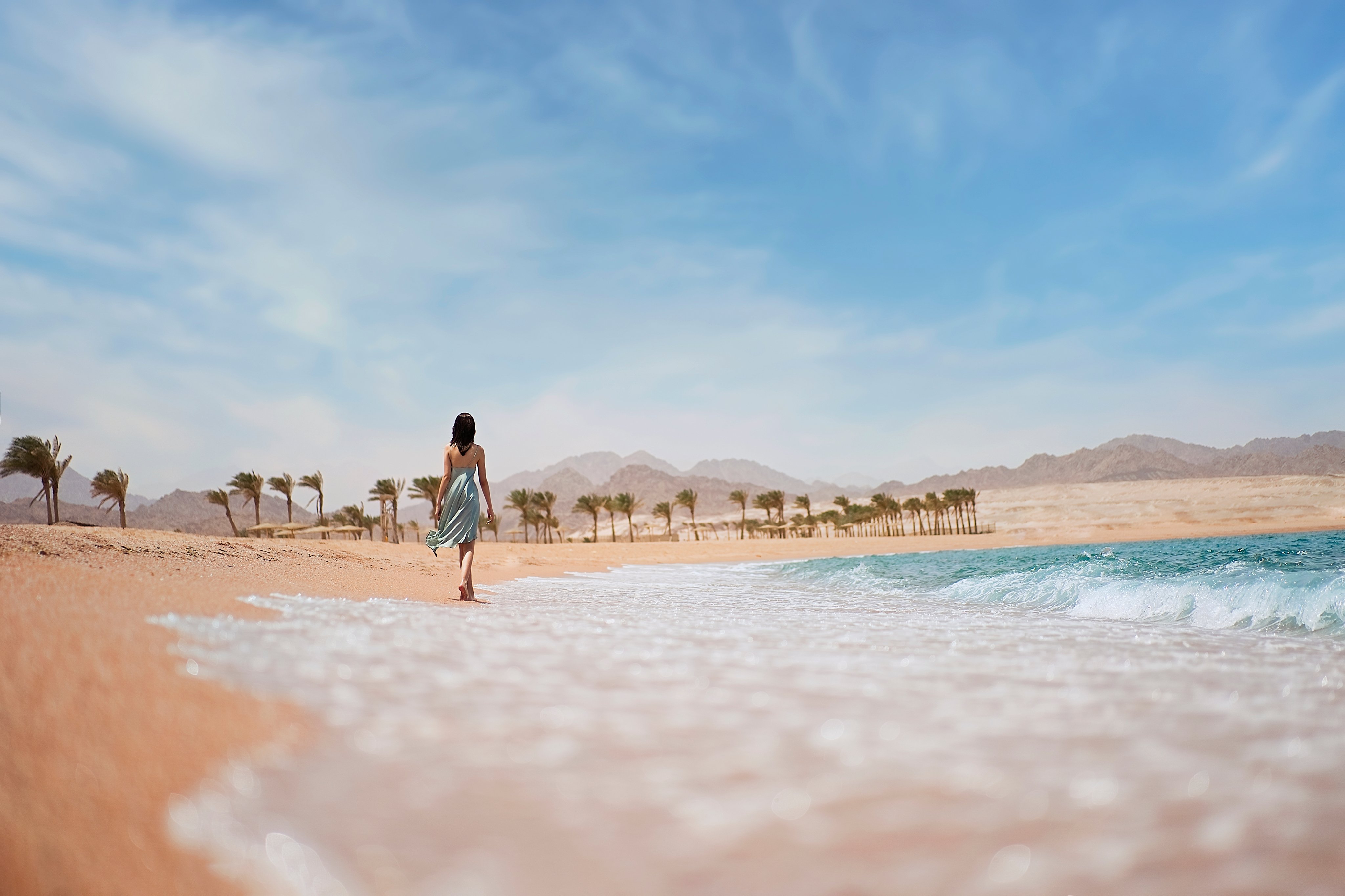 Bilder von Aldiana Premium Cluburlaub am Strand mit Palmen und Meer, sonniges Wetter