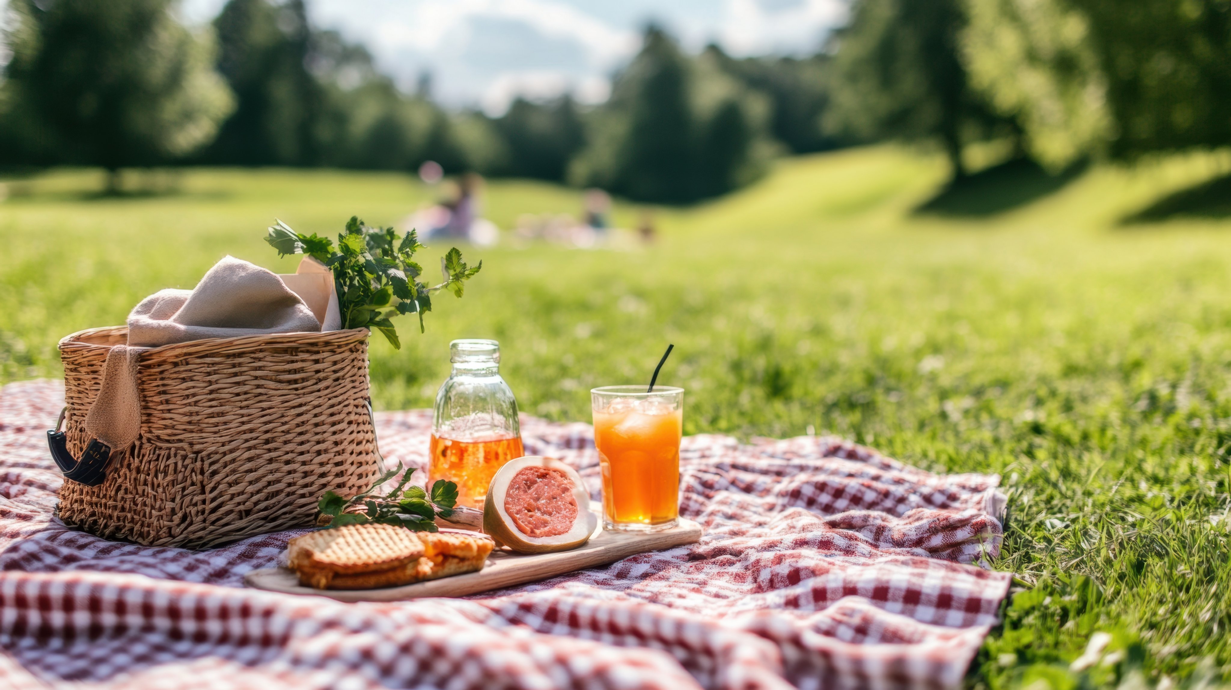 Picknick im Grünen mit Getränke und Snacks, ideal für erholsamen Premium Urlaub bei Aldiana