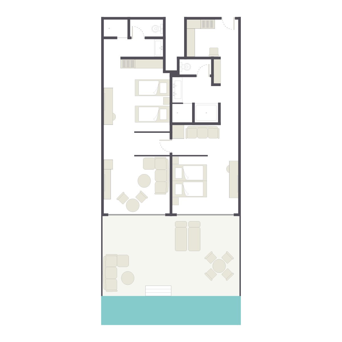 Ein hochwertiges Altholz-Interieur im Aldiana Premium Cluburlaub mit komfortablen Zimmern und Lounge Bereich