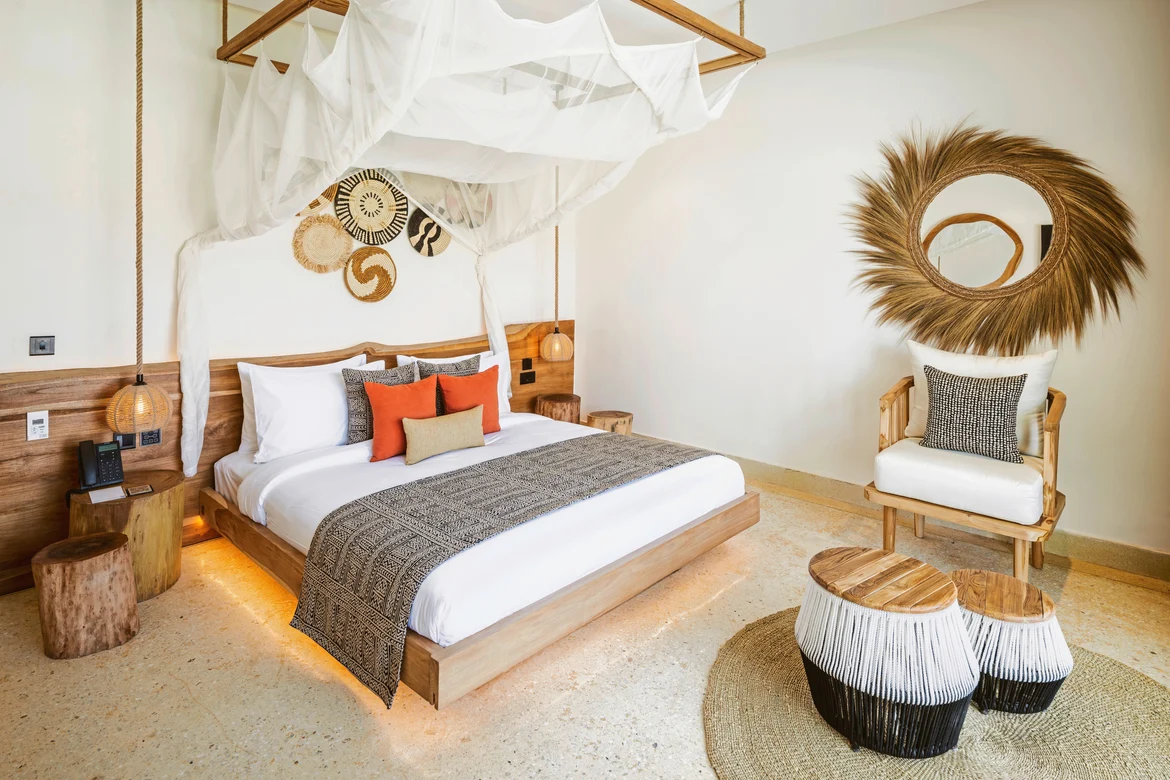 Schlafzimmer im Premium Cluburlaub bei Aldiana mit modernem Design und gemütlicher Atmosphäre