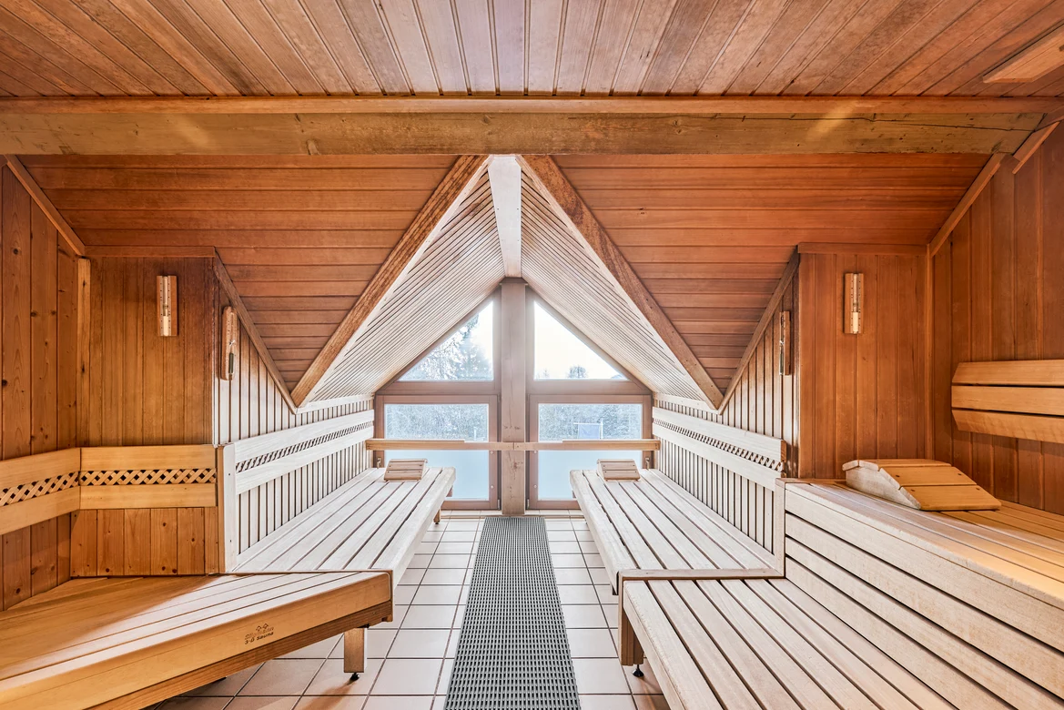 Welldiana Club Spa mit Sauna und Aussicht auf die Berge