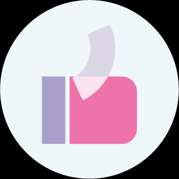 Purple pink thumbs up icon