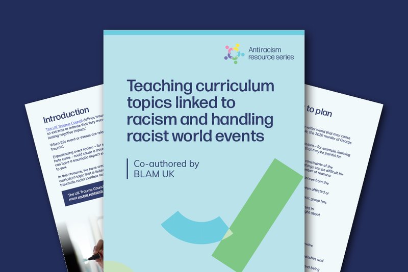 Teaching curriculum topics linked to racism and handling racist world events