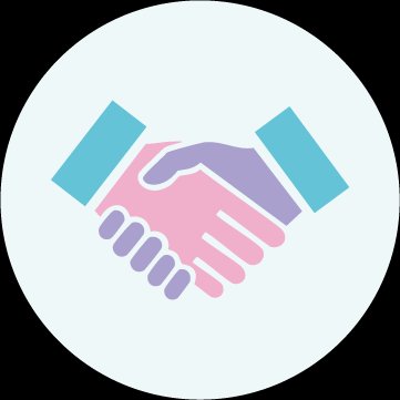 Hand in hand icon