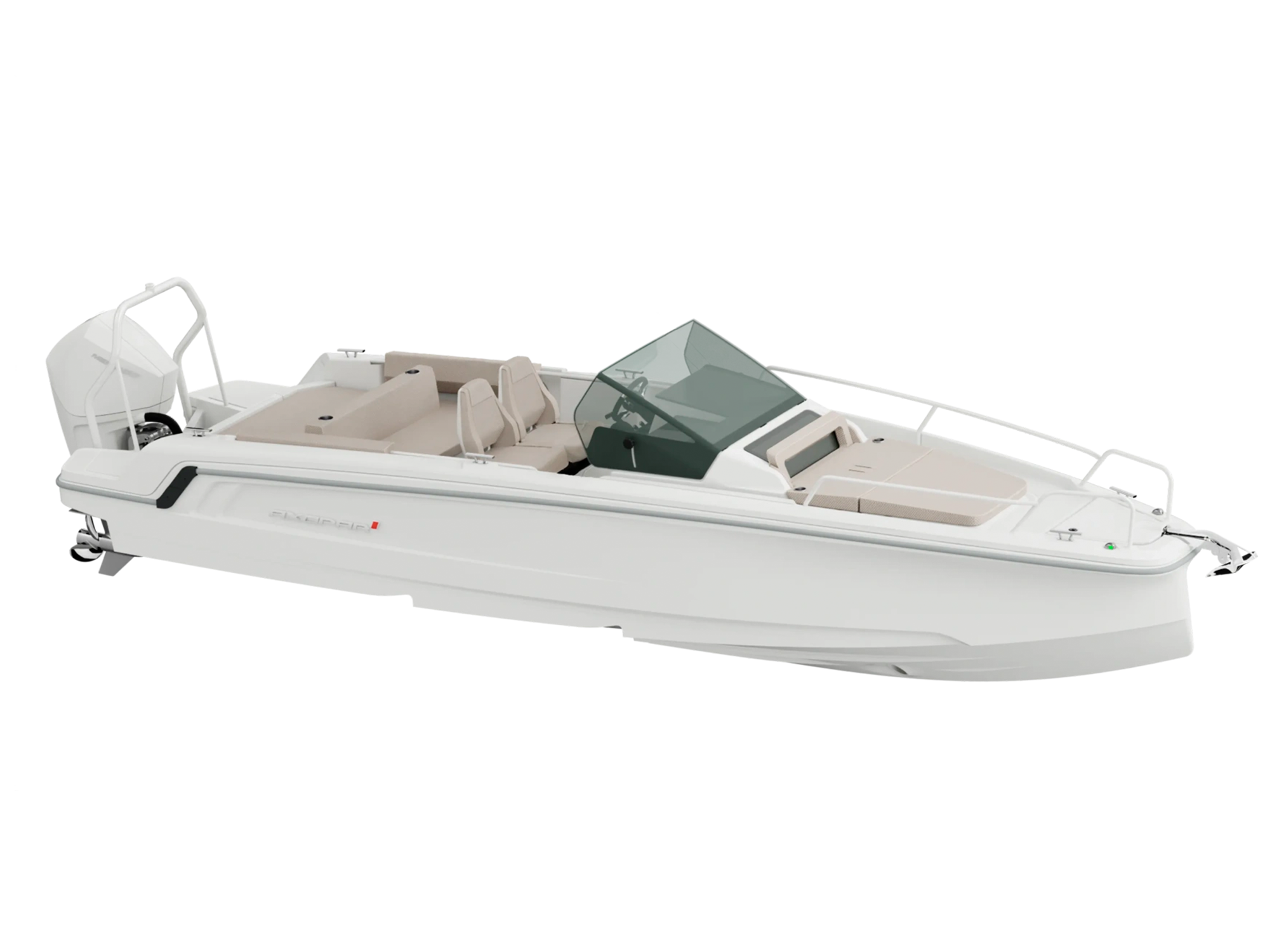 Axopar 25 cross bow render