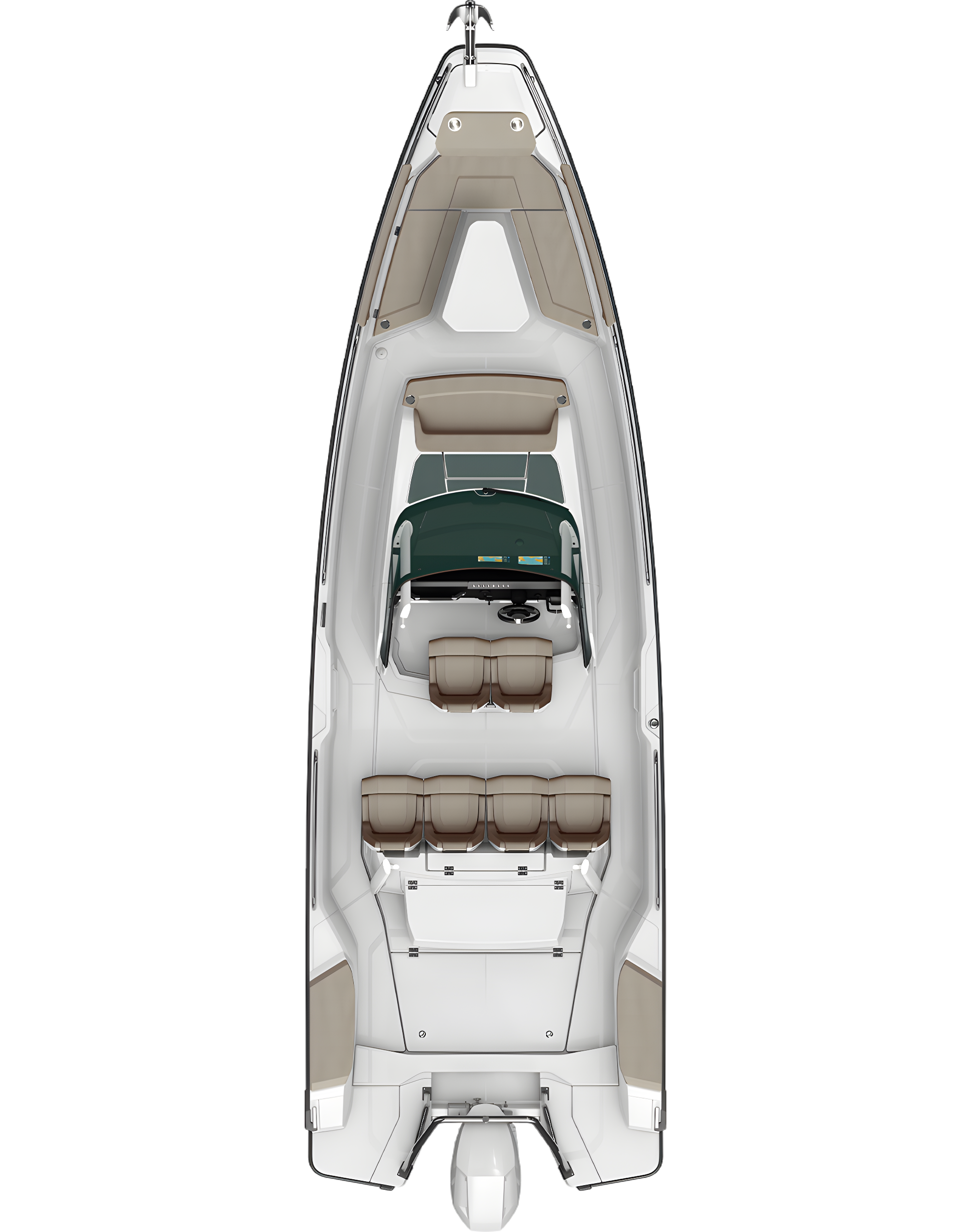 Axopar_29_ST_Wet_Bar_Bow_U-Sofa_Table_Sandstone