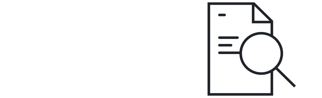 Dokument mit Lupe Icon