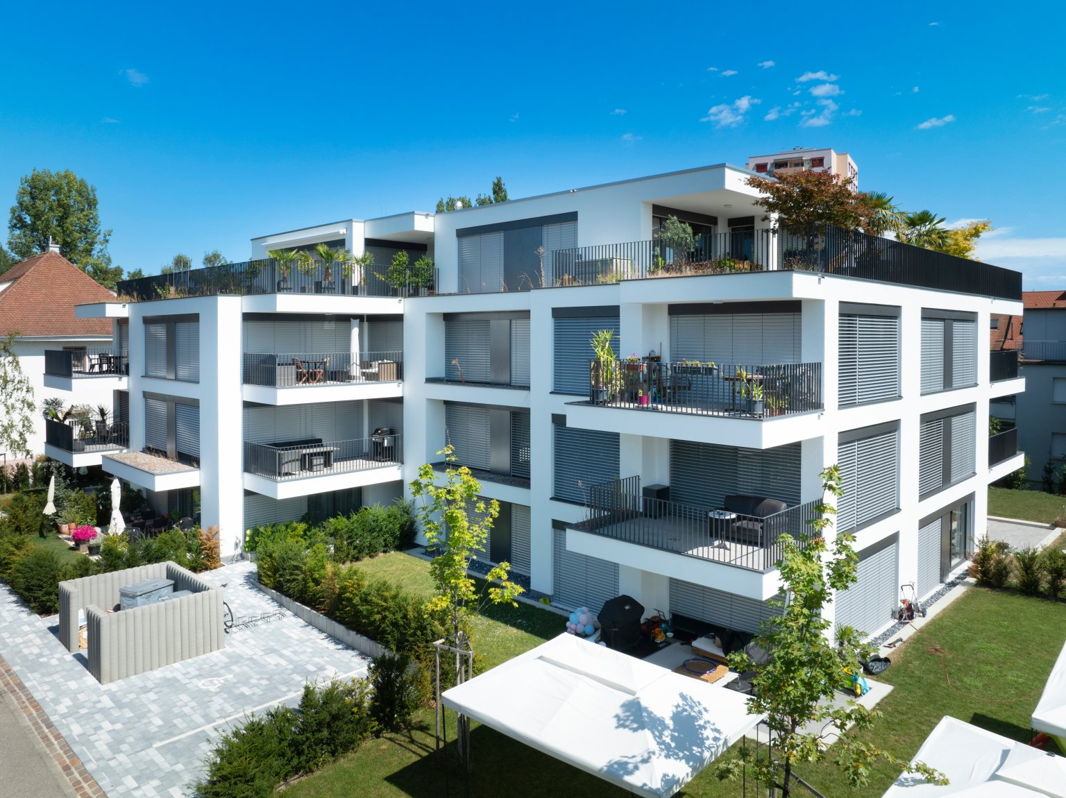 Ein Gebäude in Allschwil.