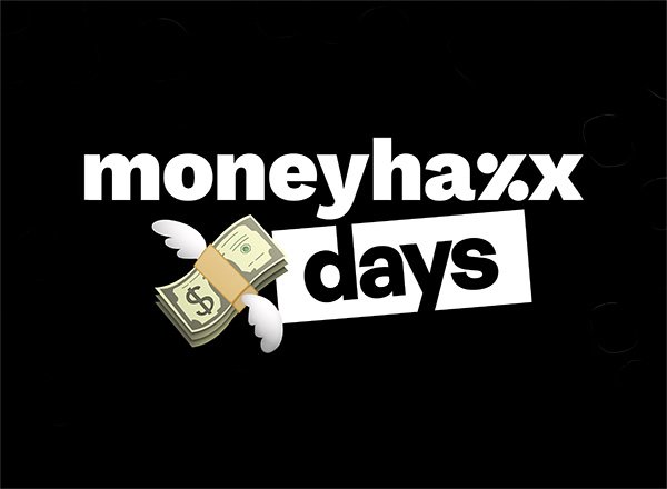 Das Bild zeigt das Logo des Moneyhaxx days mit weisser Schrift.