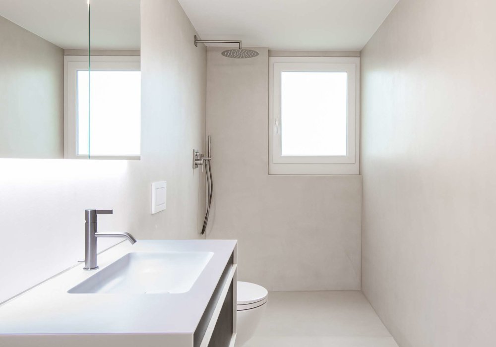 Badezimmer der Eigentumswohnung an der Casinostrasse in Basel