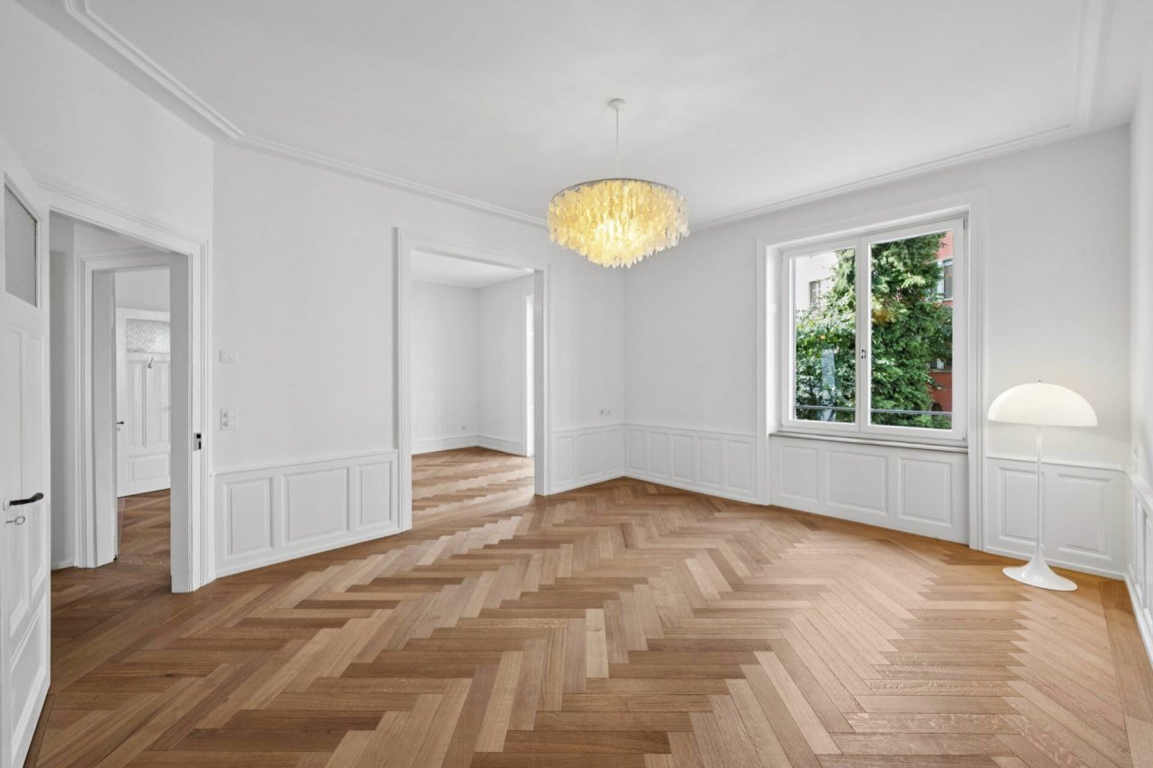 Wohnzimmer der Wohnung an der Neuhausstrasse 3, 4057 Basel