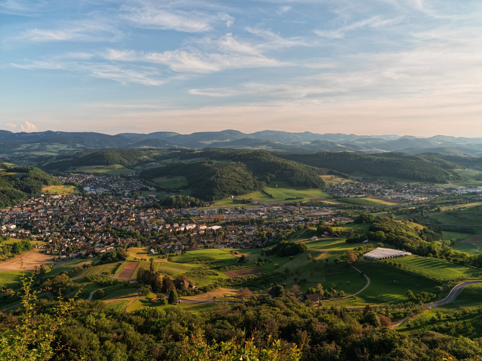 Ein Landschaftsbild von Sissach.