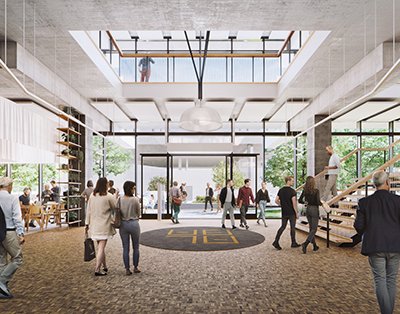 Innenraum des ALBA HAUS-Gebäudes