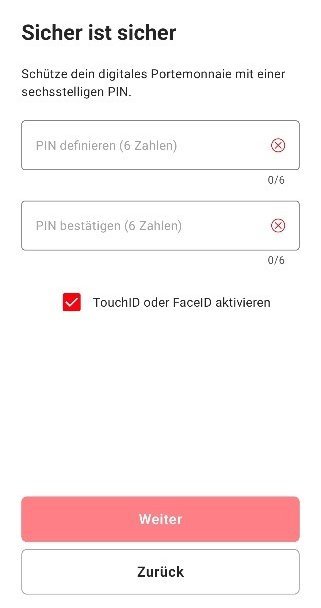 Bildschirm zeigt eine mobile Eingabeseite der BLKB mit Textfeld für Handynummer und Buttons.