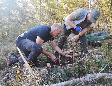 Mitarbeiter der BLKB pflanzen Bäume für den Umweltschutz in der Natur. aus dem Artikel Der Wald als CO<sub>2</sub>-Speicher