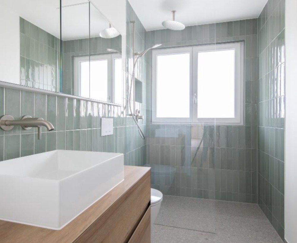 Badezimmer der Eigentumswohnung an der Sängergasse in Basel