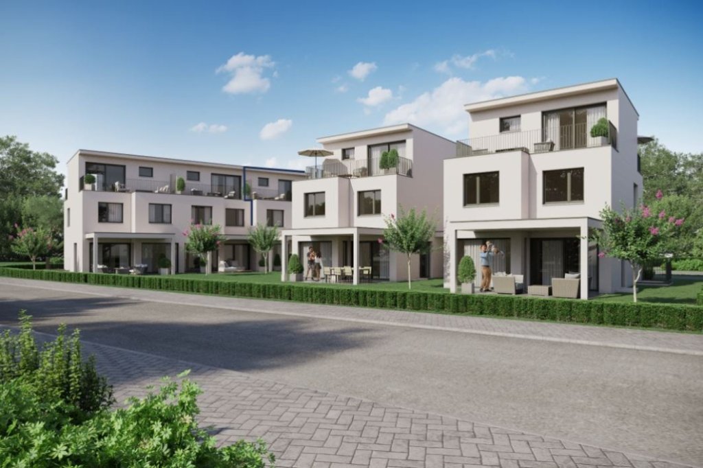 Moderne Wohnhäuser in ruhiger Lage mit Garten und ansprechender Architektur am Neuenreichweg in Reinach.