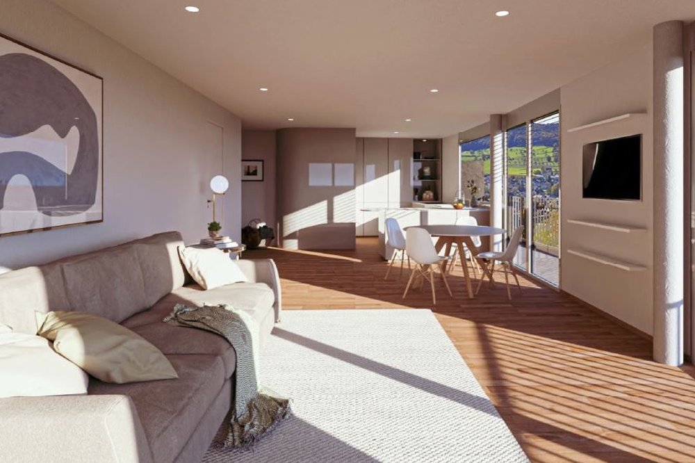 Wohnzimmer des Mehrfamilienhaus auf der Staffelen 3, 4460 Gelterkinden.