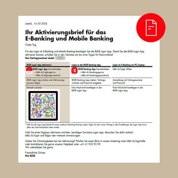 Aktivierungsbrief mit Mosaik