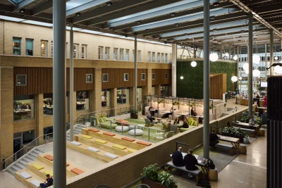Bruntwood SciTech Glasshouse atrium at Alderley Park