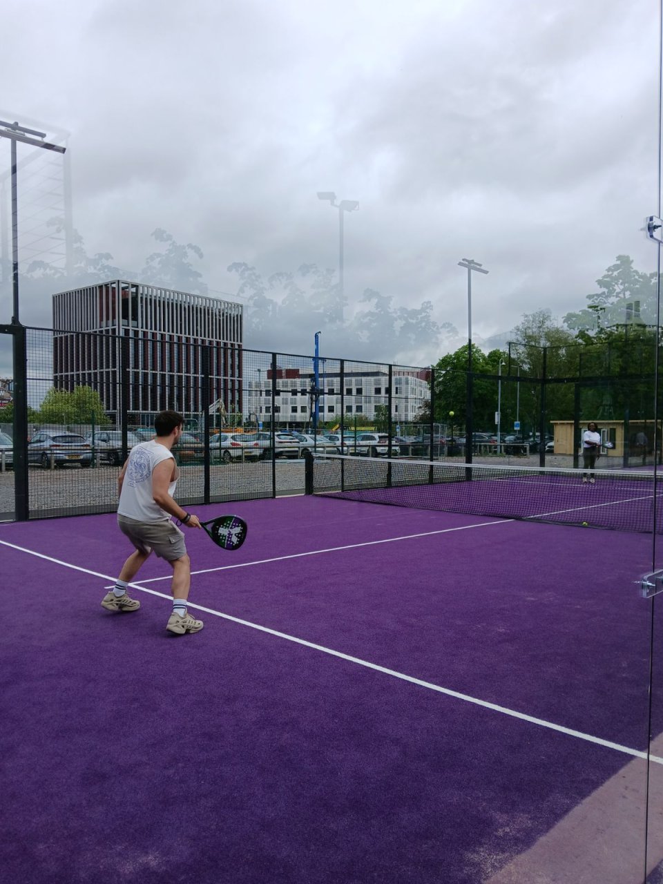 2 min walk away, a large padel center