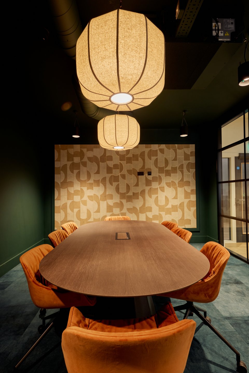 A green meeting room