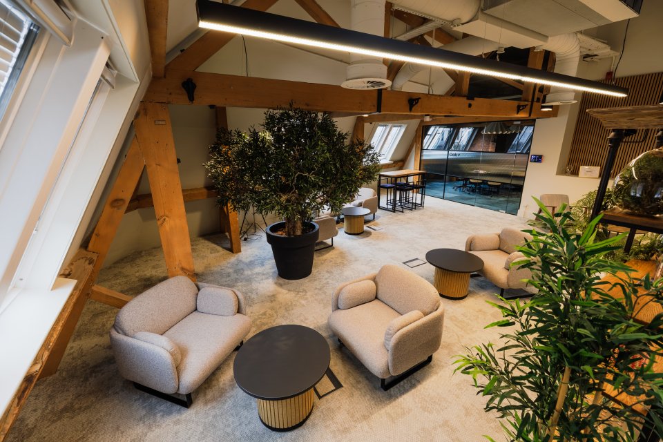 An open plan office space