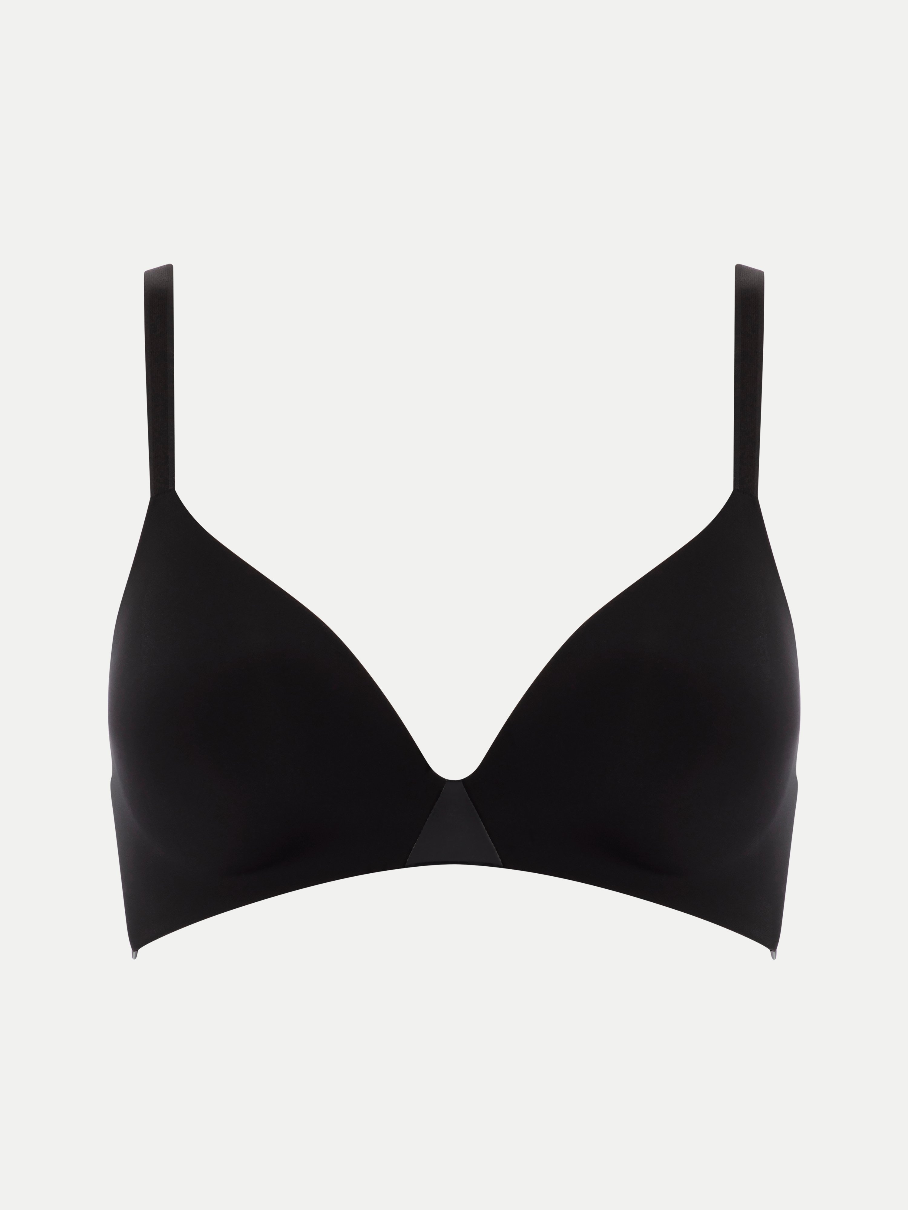 Wireless triangle bra with moulded cups