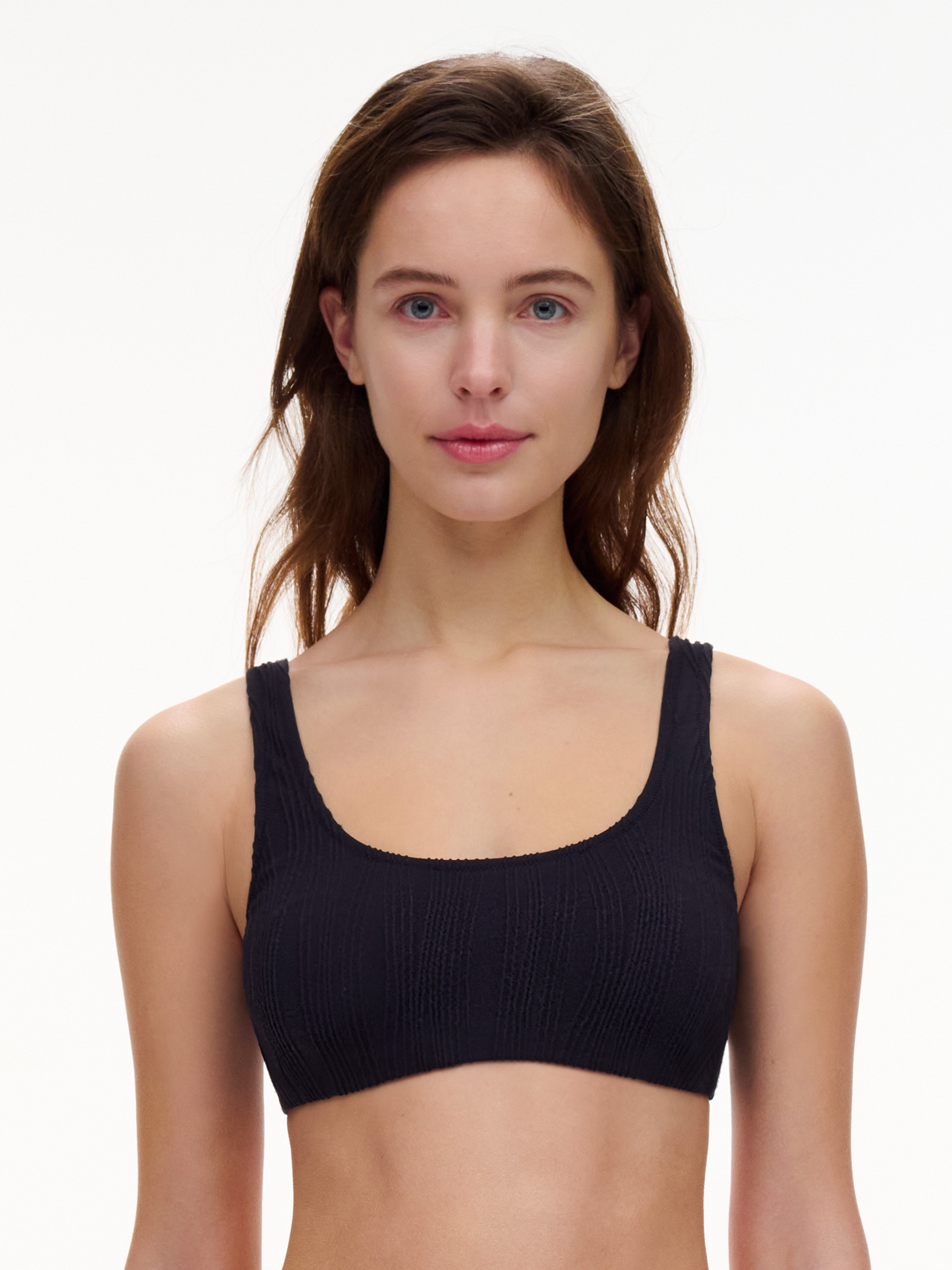 Haut de maillot de bain sans armature coques amovibles