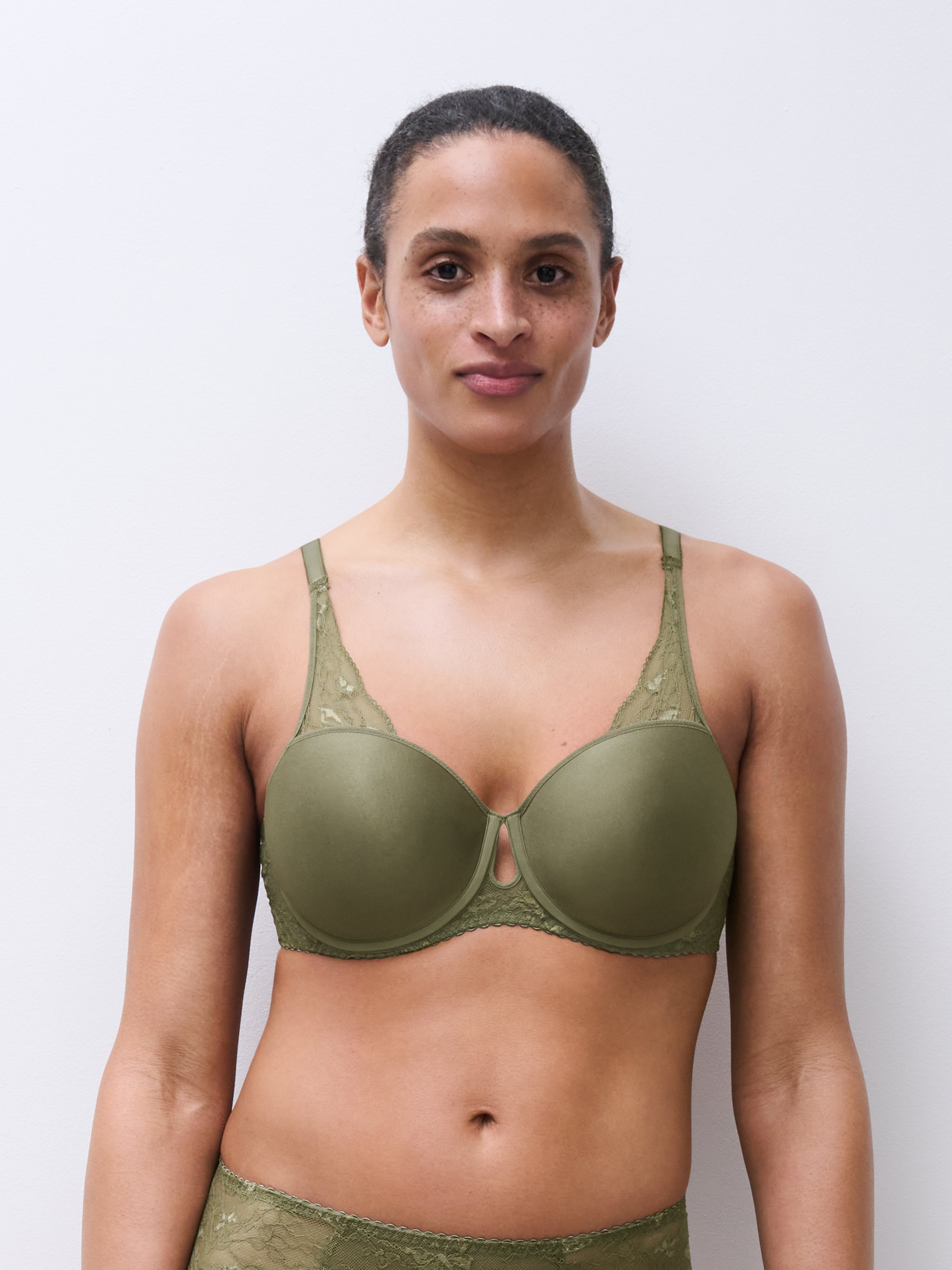 Half cup memory foam bra