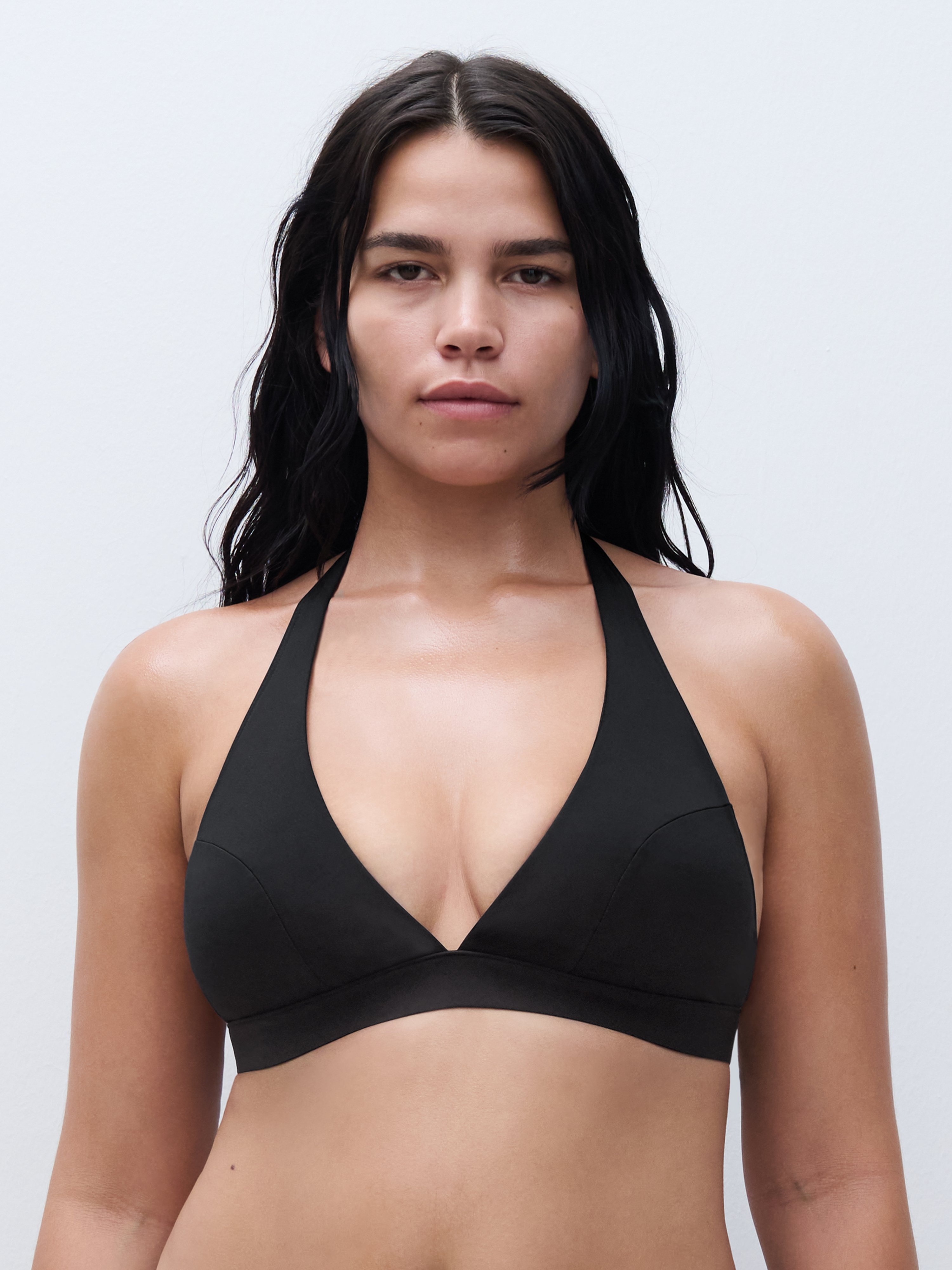 Haut de maillot de bain sans armature triangle coques spacer amovibles